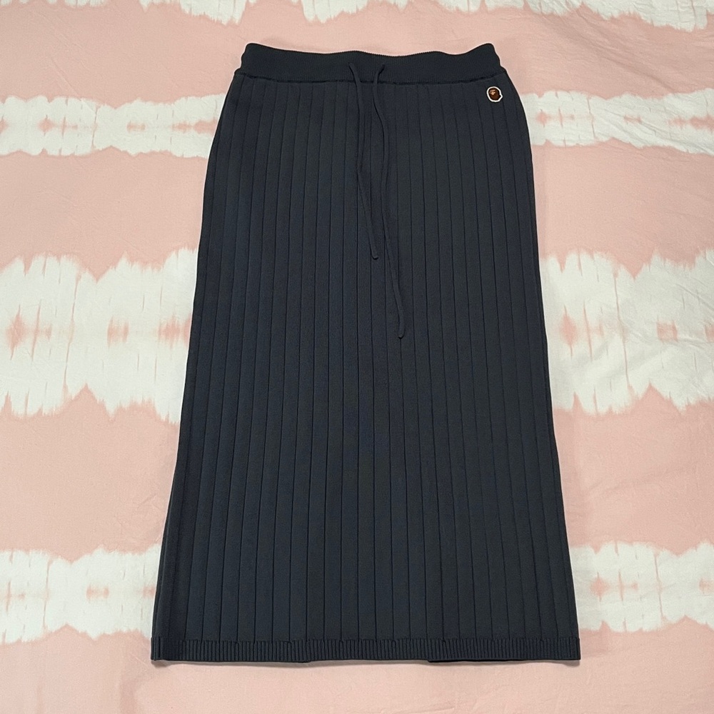 A Bathing Ape Ribbed Drawstring Midi skirt Size Small